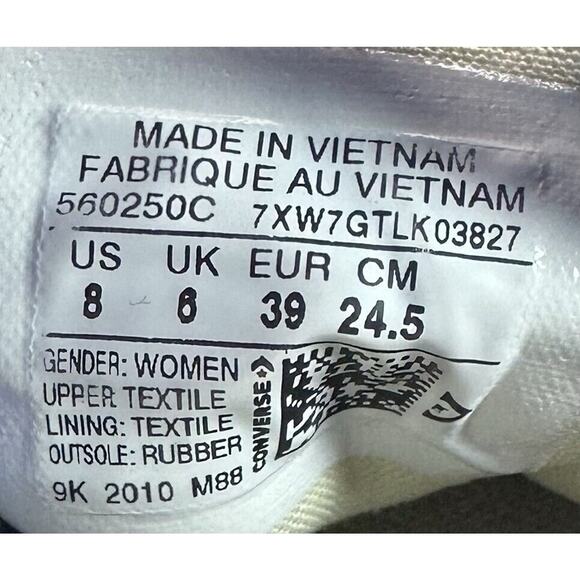 Converse Chuck Taylor All Star Platform Black White Shoes 560250C Women’s Size 8 - Picture 7 of 7